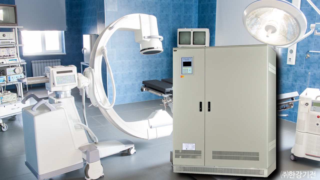 operating room with X-ray medical scan.